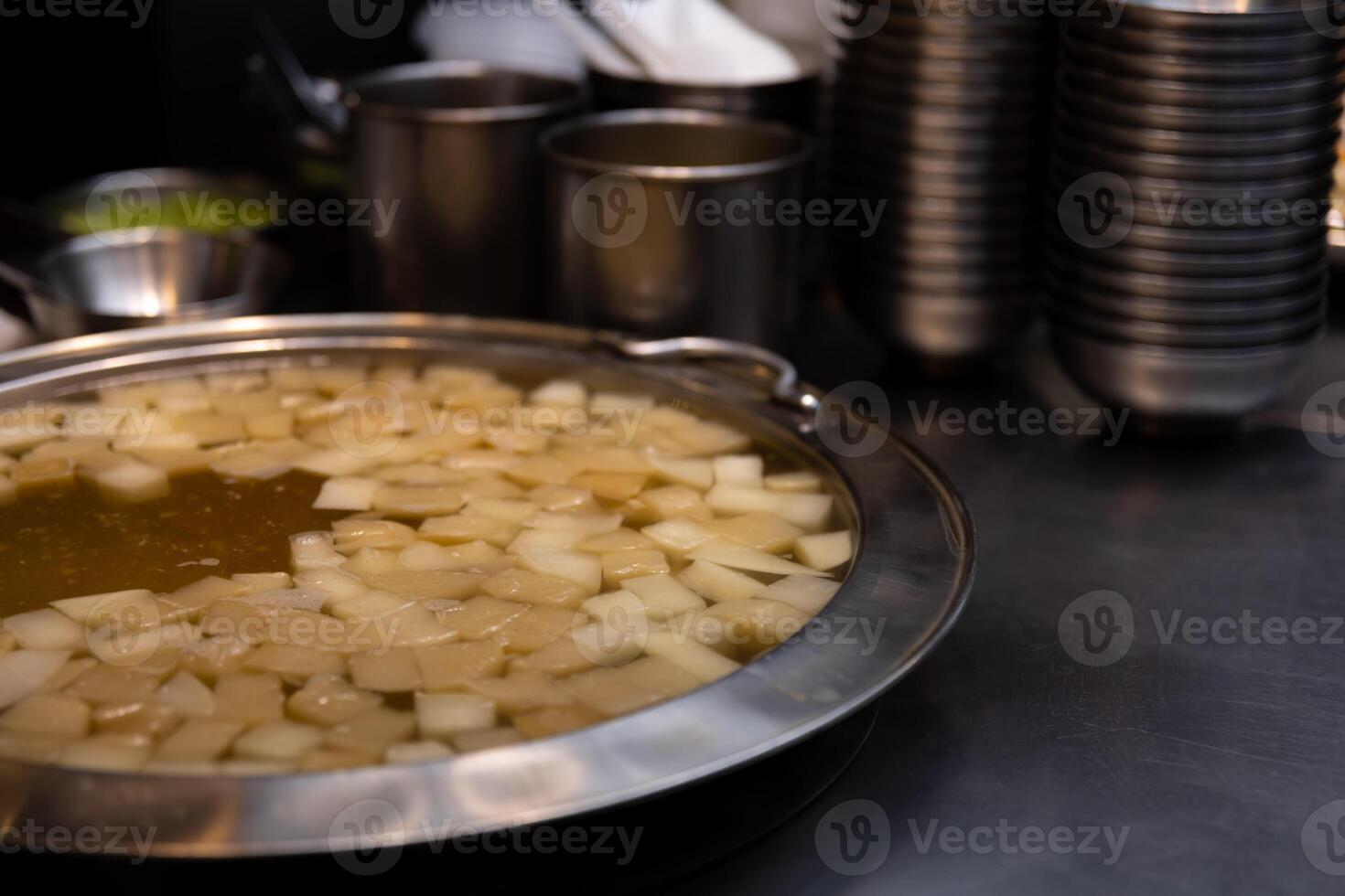 Hot soup at Ningxia night market in Taipei photo