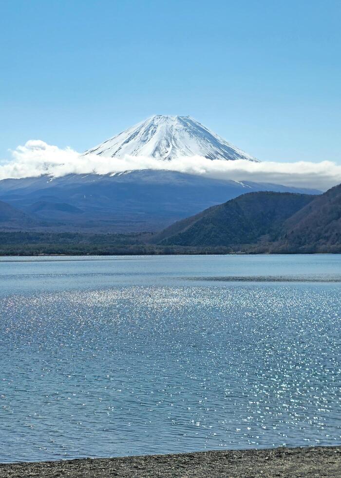 Vertical outdoor park, mount Fuji mountain in Japan photo