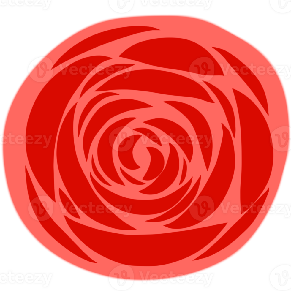 deep red rose with layers png
