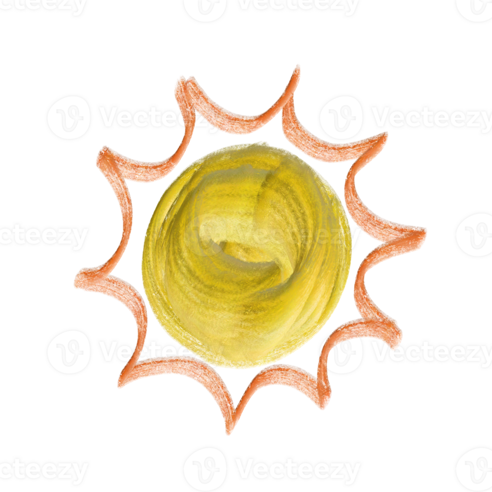 bright yellownsun cartoon element png