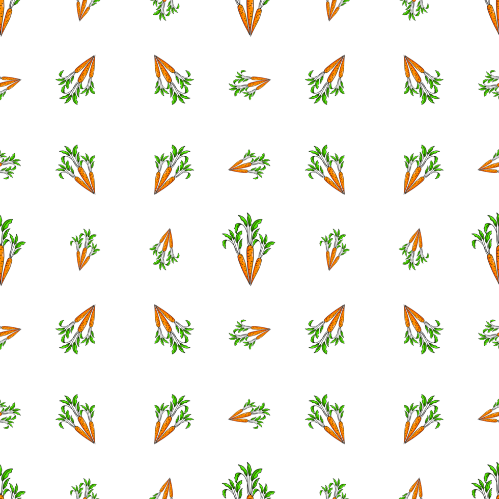 seamless pattern with carrot png