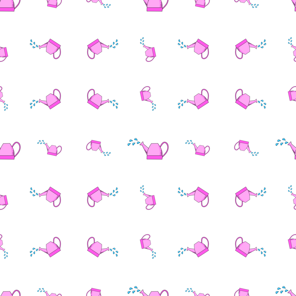 seamless pattern with plant waterer png