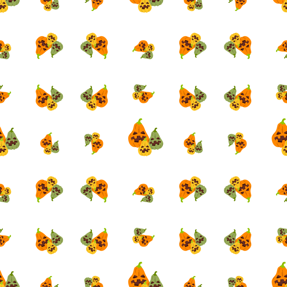 seamless pattern with Halloween pumpkin png