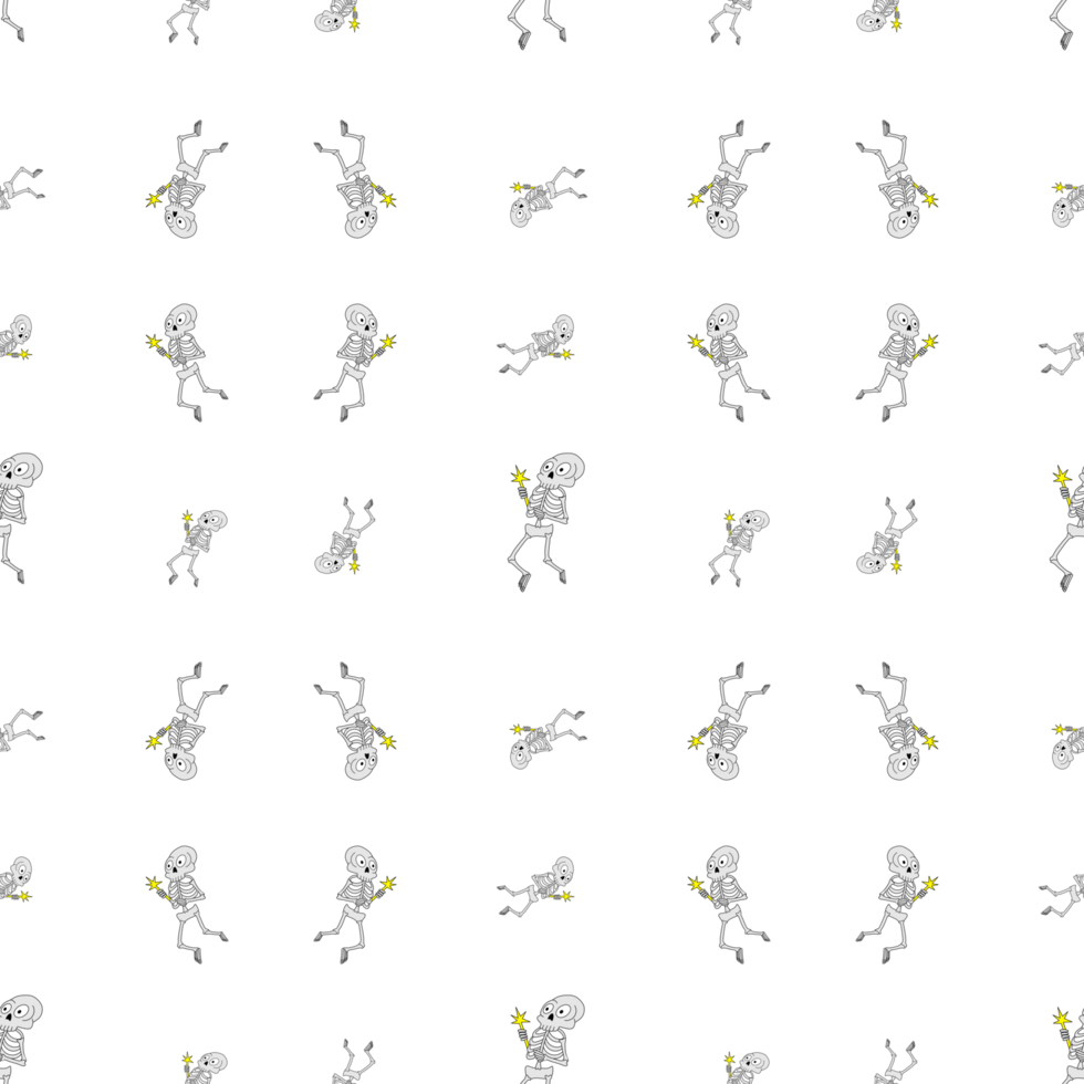 seamless pattern with skull png