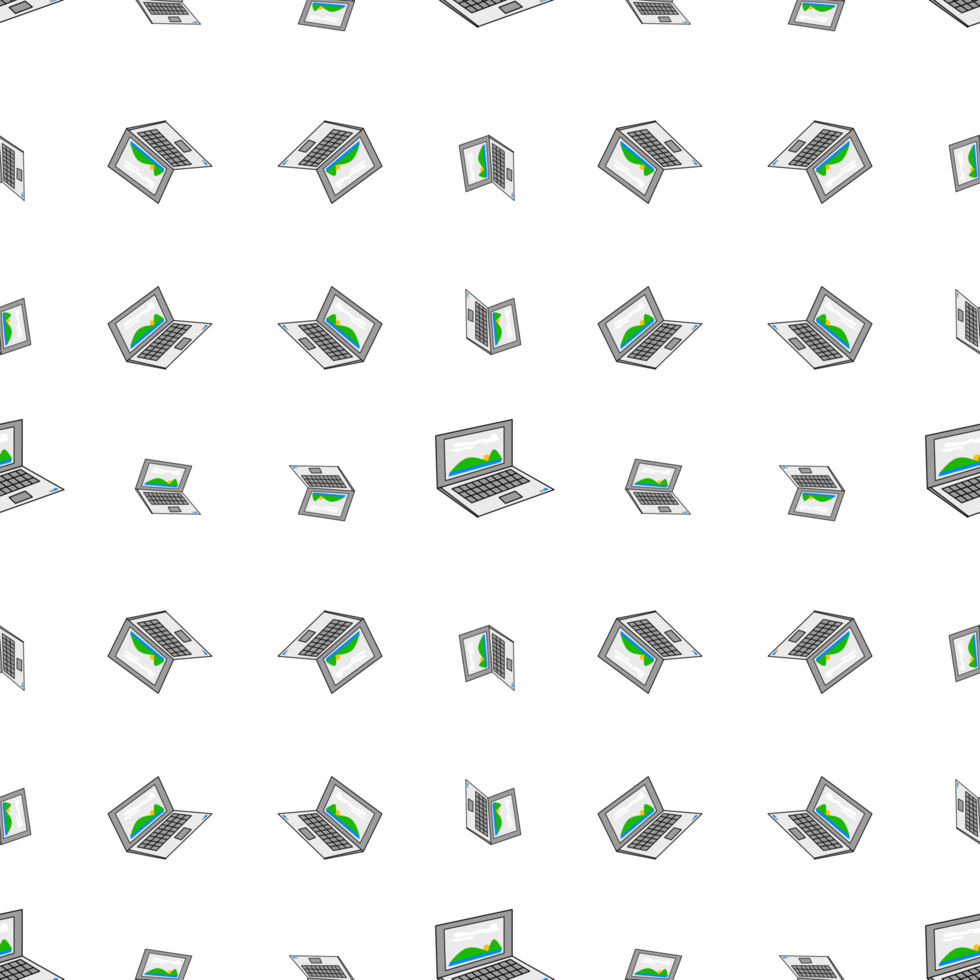 seamless pattern with laptop png