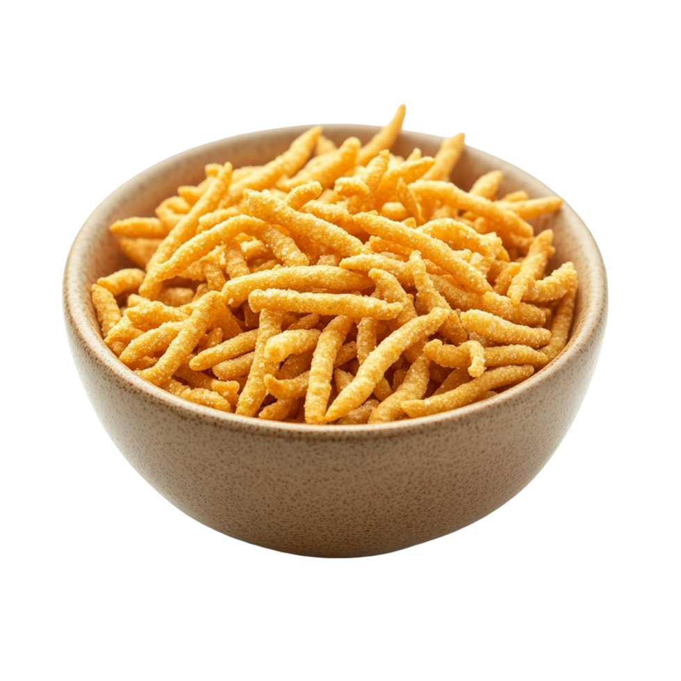 A bowl of crispy sev snack png