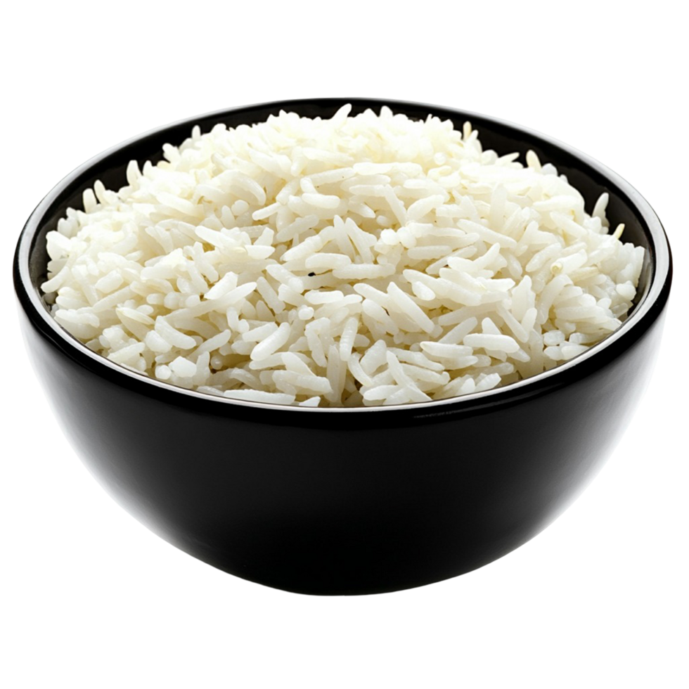 A bowl of fluffy basmati rice png