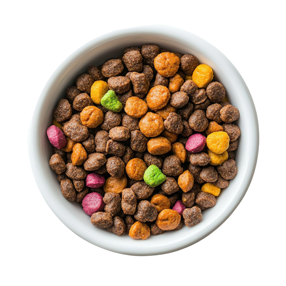 A bowl of wet pet food rich in texture and color png