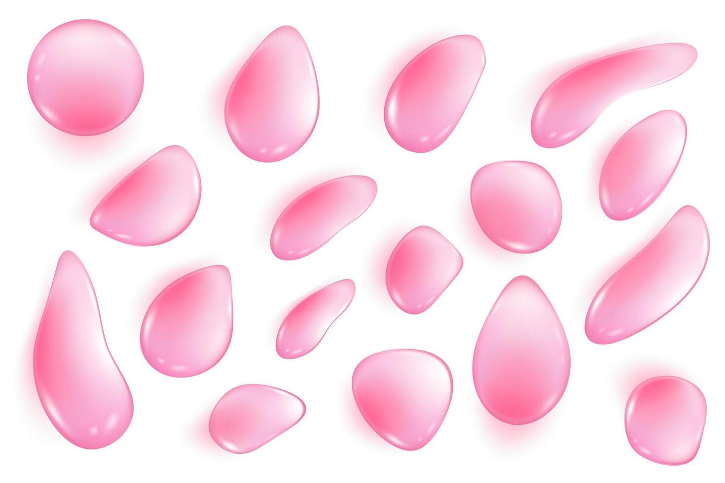 Pink water droplets for design projects vector