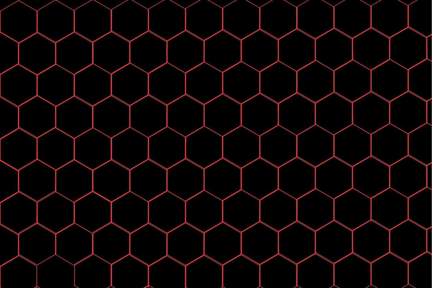A black and red hexagonal grid pattern vector