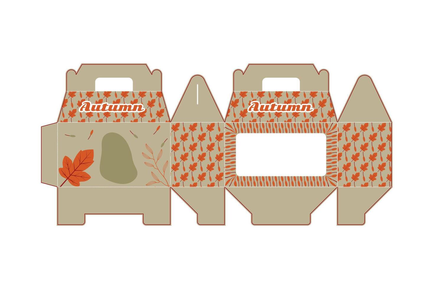 Doodle botanical product label and gift box packaging design nature theme collection vector
