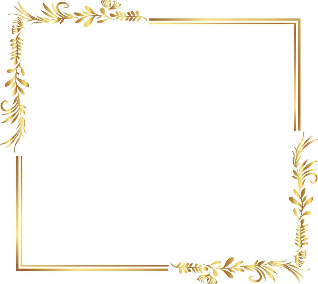 art design golden warm gold border frame free vector