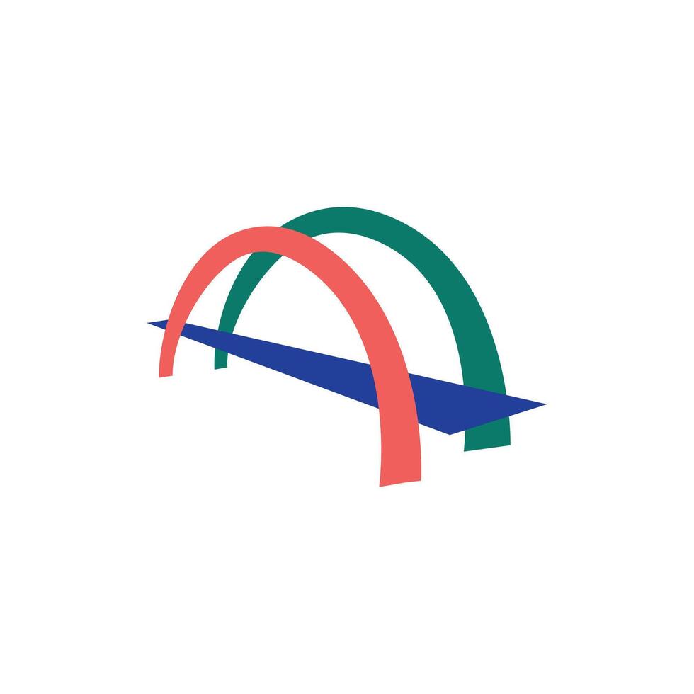 Abstract Bridge logo design illustration. vector
