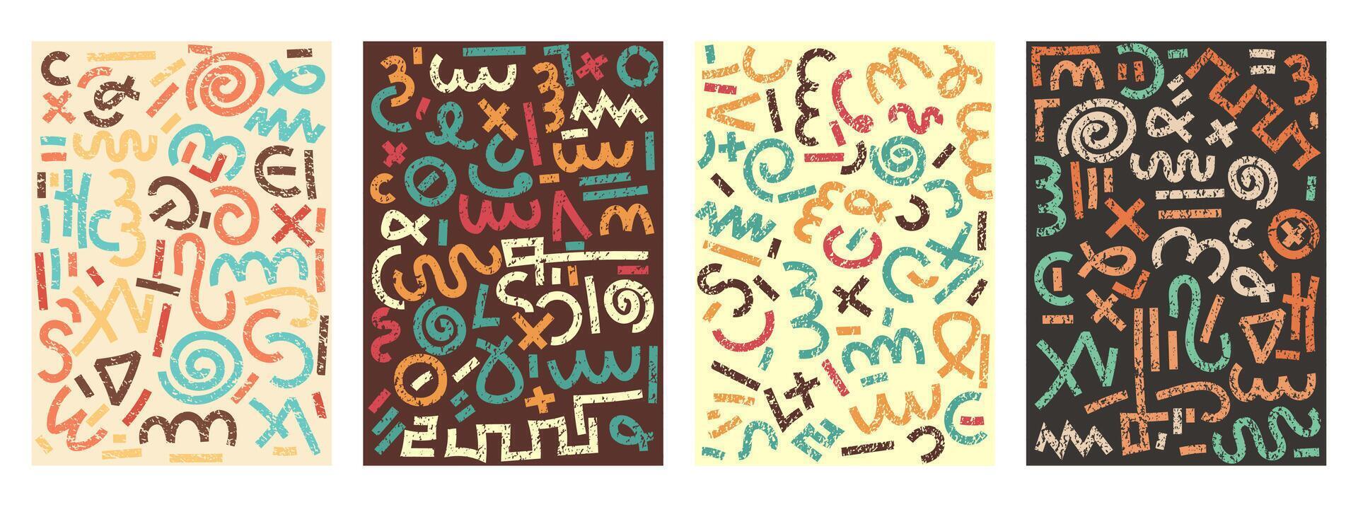 Memphis geometric seamless pattern. Multicolor abstract background in retro 80s, 90s style with various shapes vector