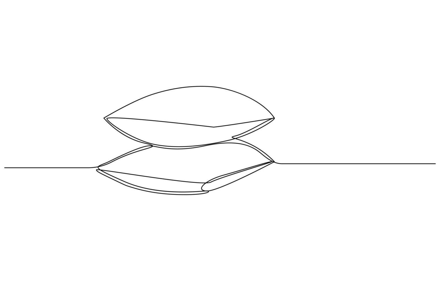 Continuous Line Drawing of a Pillow vector