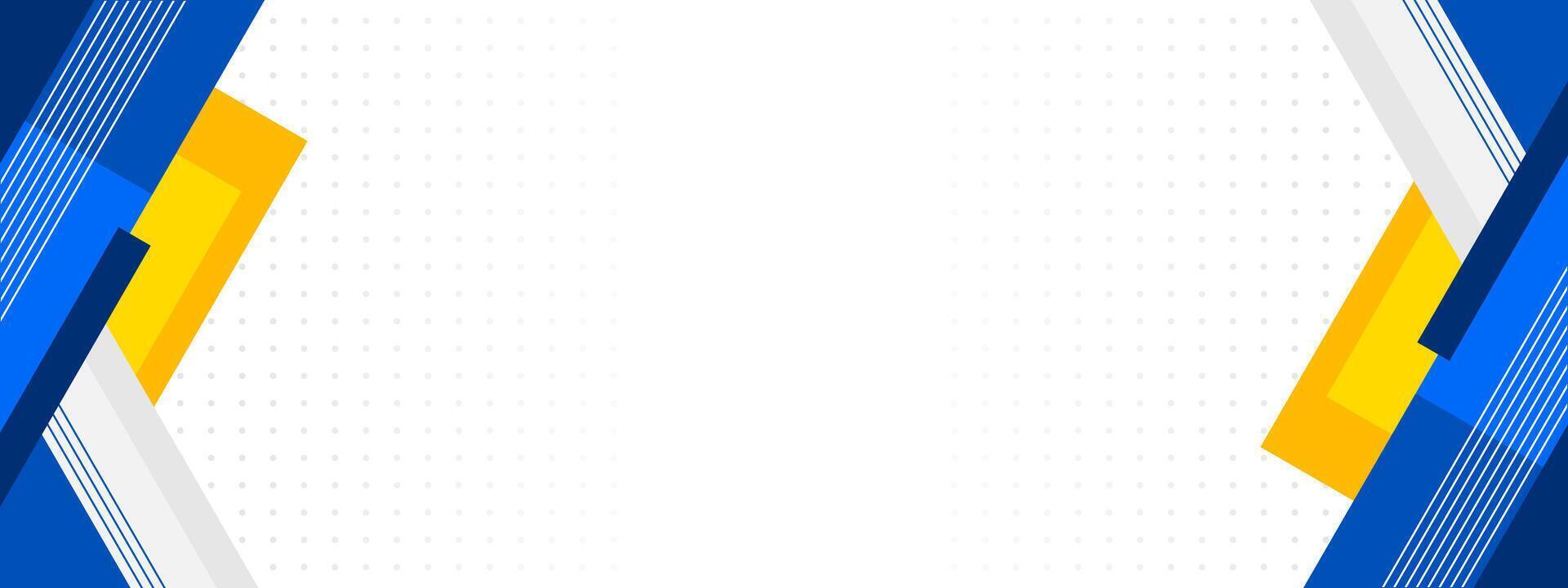 blue yellow and white banner background vector