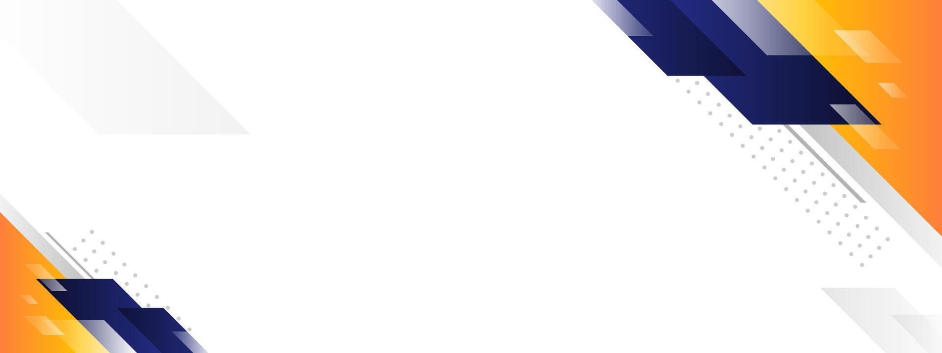 orange and blue abstract banner background vector