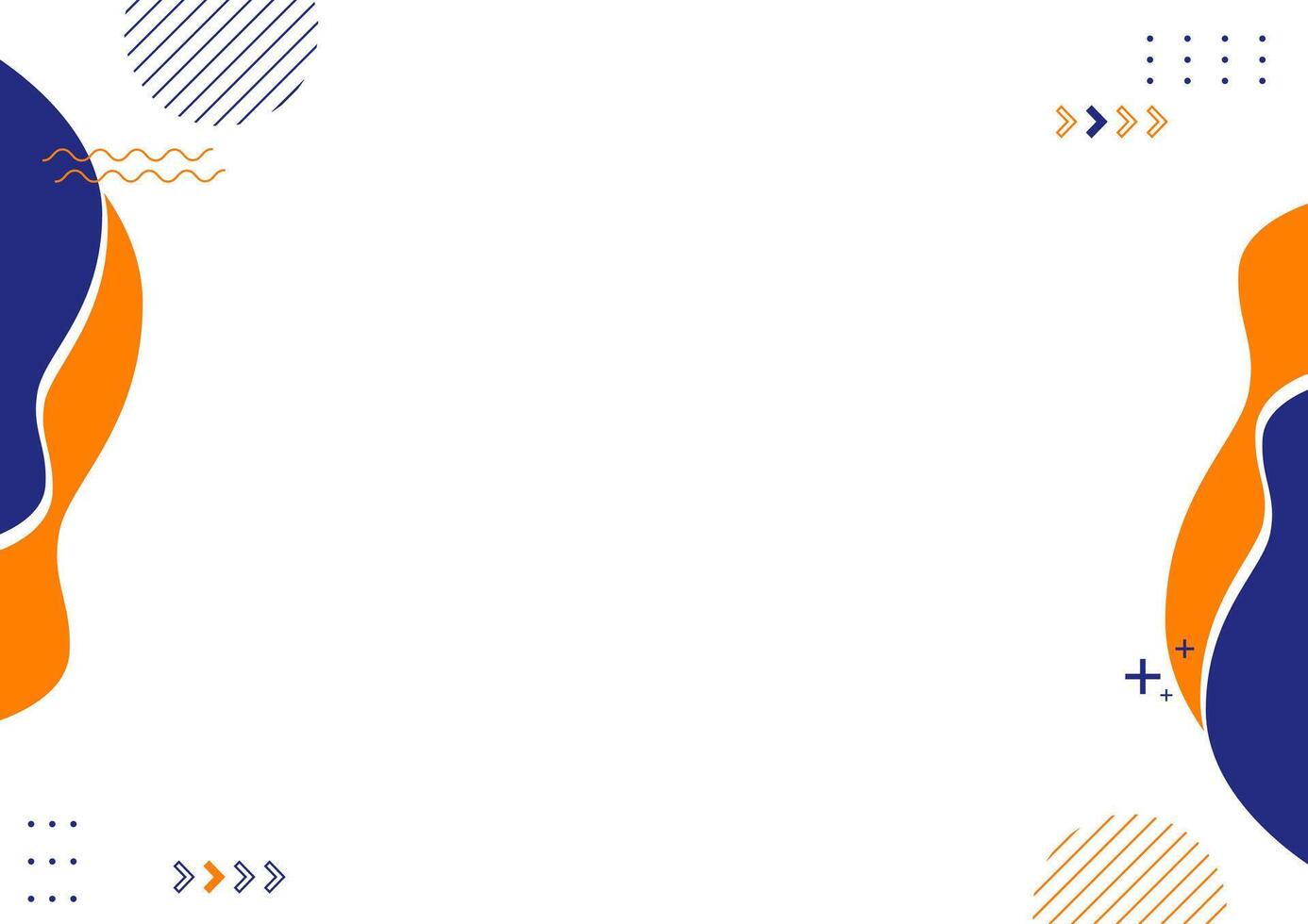 simple blue and orange background vector