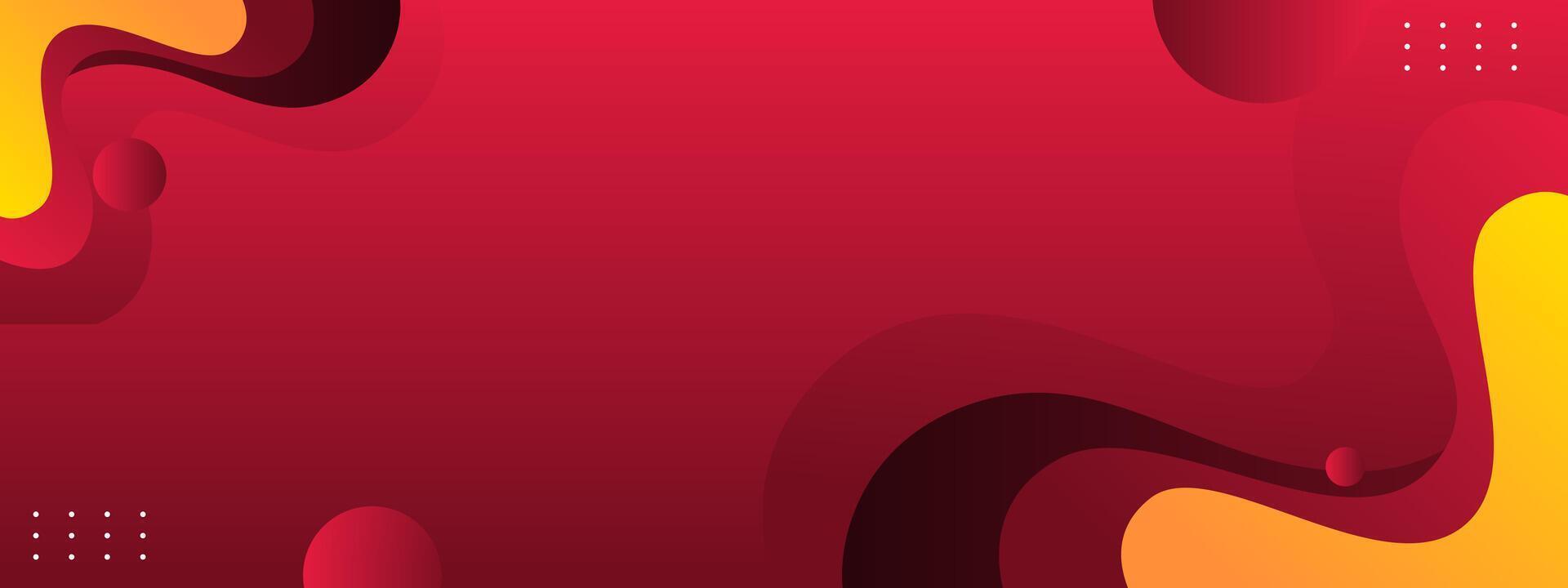 abstract red and yellow banner vector
