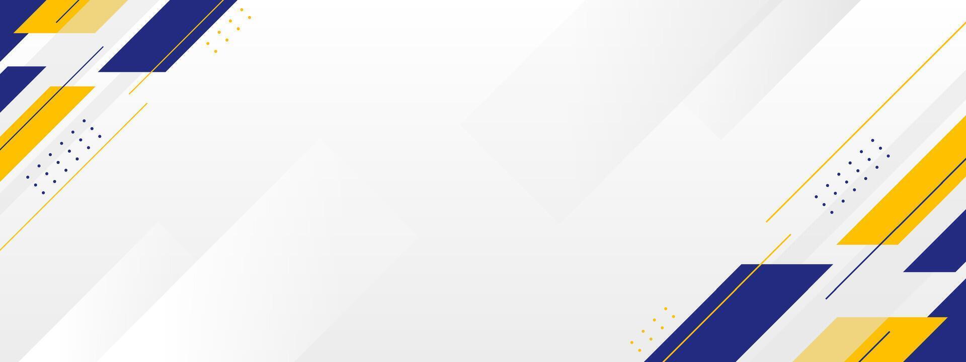 blue yellow white banner background vector