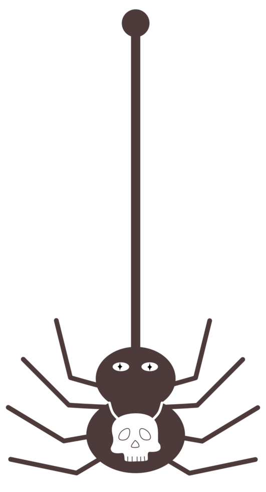 cute Halloween cartoon spider png