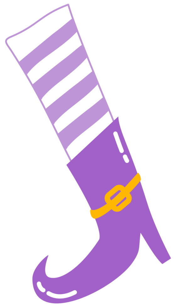 cute Halloween cartoon witch boot png