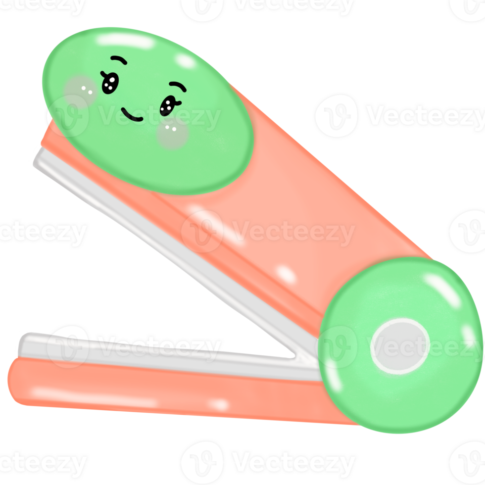 Bright pink stapler png