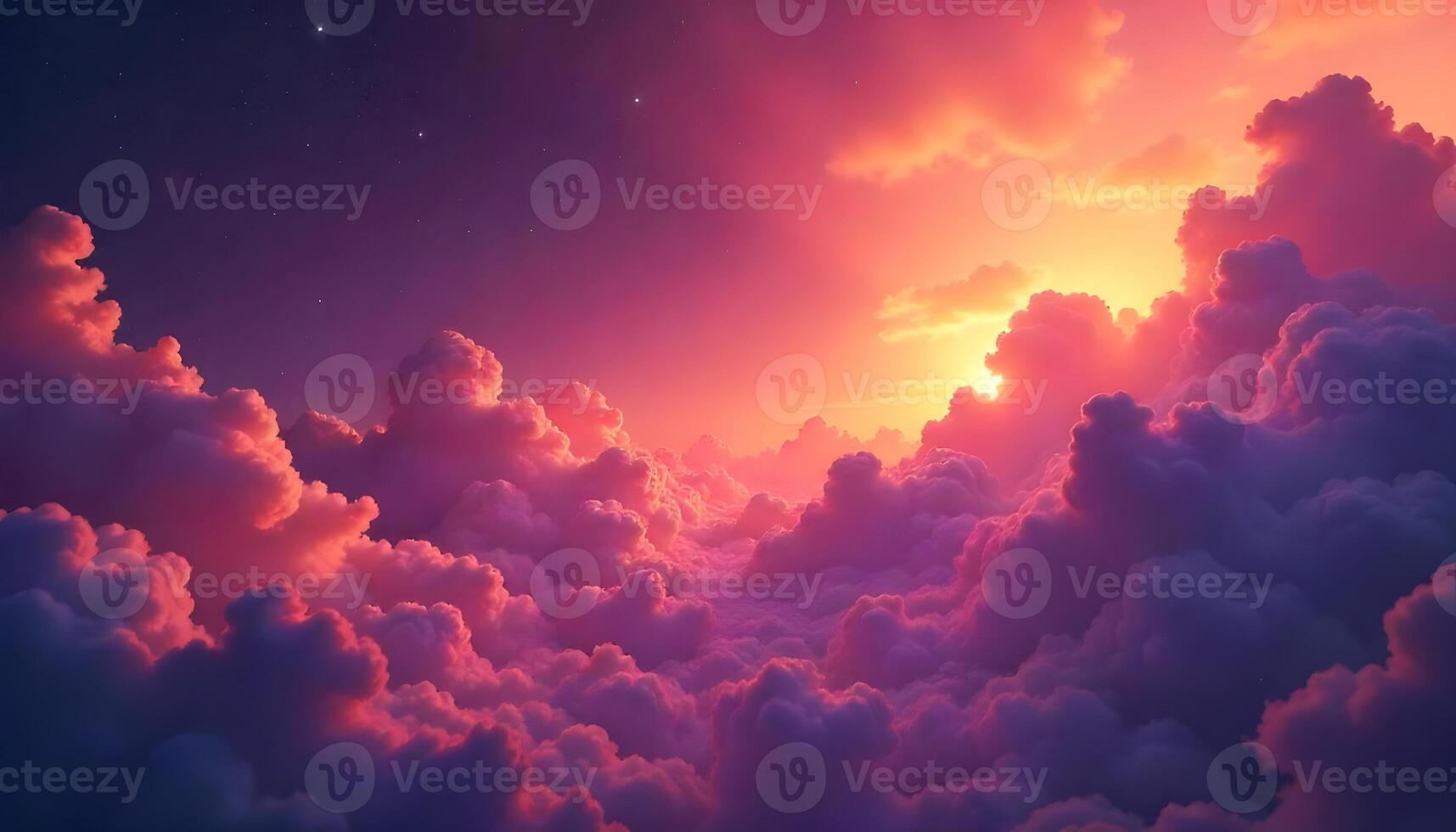 Clouds and sun in the sky photo