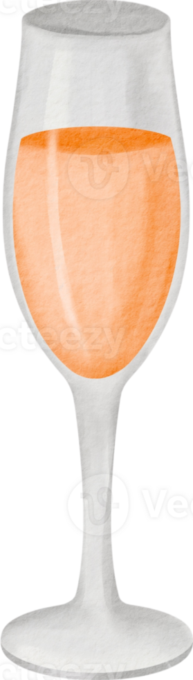 Champagne Glass Watercolor Party Icon png