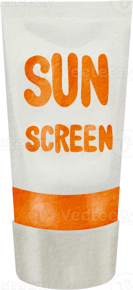 Sunscreen Tube Watercolor Summer Icon png