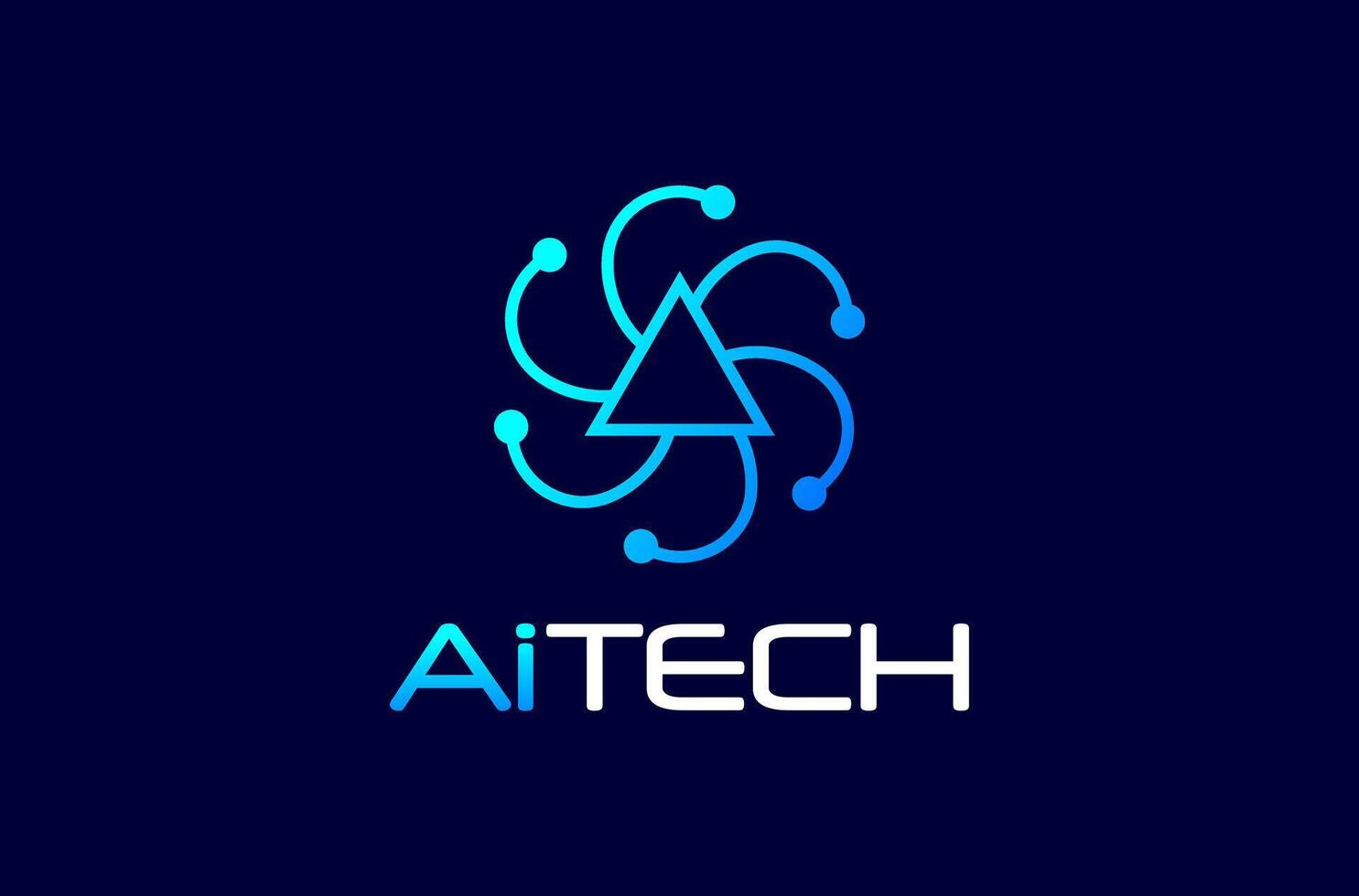 Open Ai Technology Logo Design, Artificial Intelligence logo, ai logo, hexagon technology, digital app connection system solution and software Icon Symbol Silhouette Illustration brand business vector