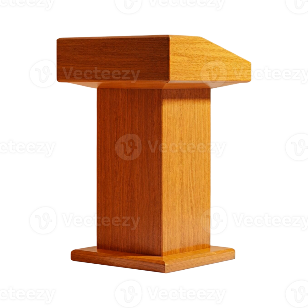 Wooden Podium for Speeches and Presentations png