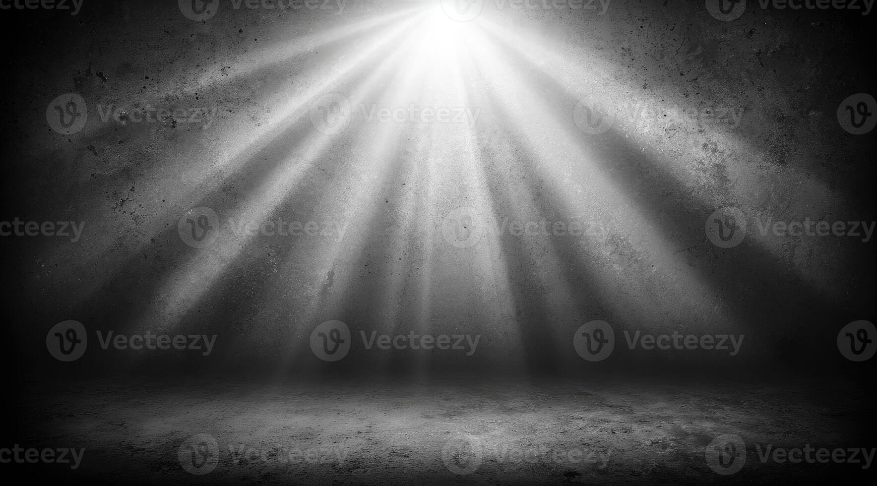 Heavenly Illumination Radiant Beams Against a Dark Backdrop photo