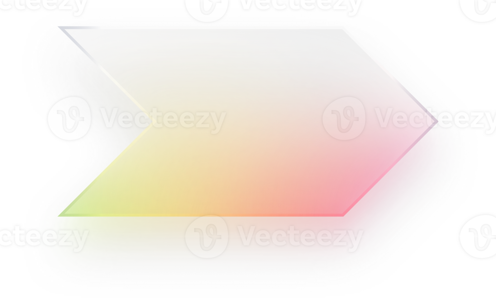 Arrow Glass Effect Arrow Rainbow Arrow Gradient Block Right Arrow Shape Tag Sale Label Badge Transparent Banner png