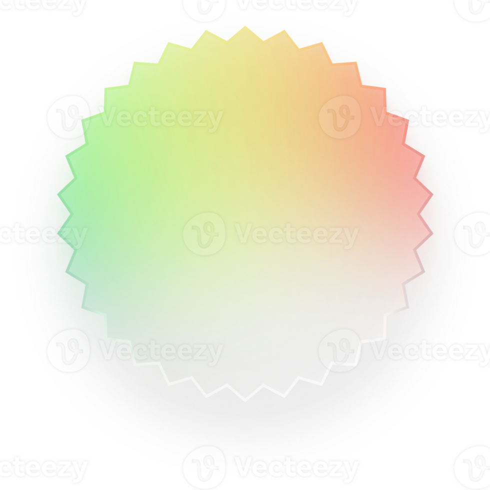 Star Glass Effect Star Rainbow Star Gradient Star Burst Shape Transparent Circle png