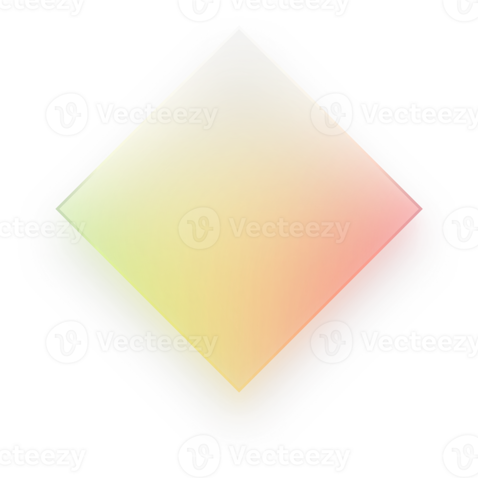 Diamond Glass Effect Diamond Rainbow Diamond Gradient Rhombus Shape Transparent png