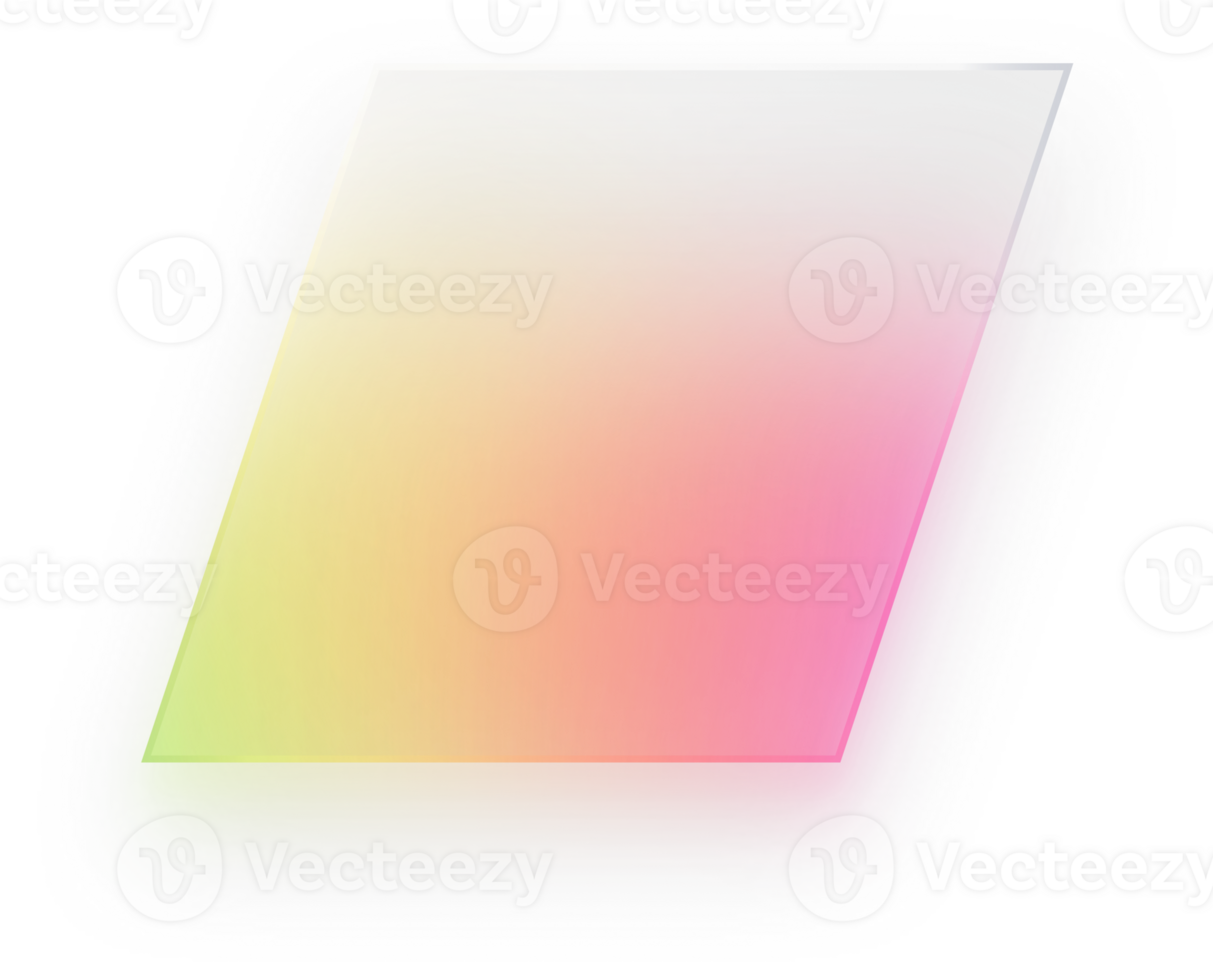 Parallelogram Glass Effect Parallelogram Rainbow Parallelogram Gradient Right Slanted Shape Transparent png