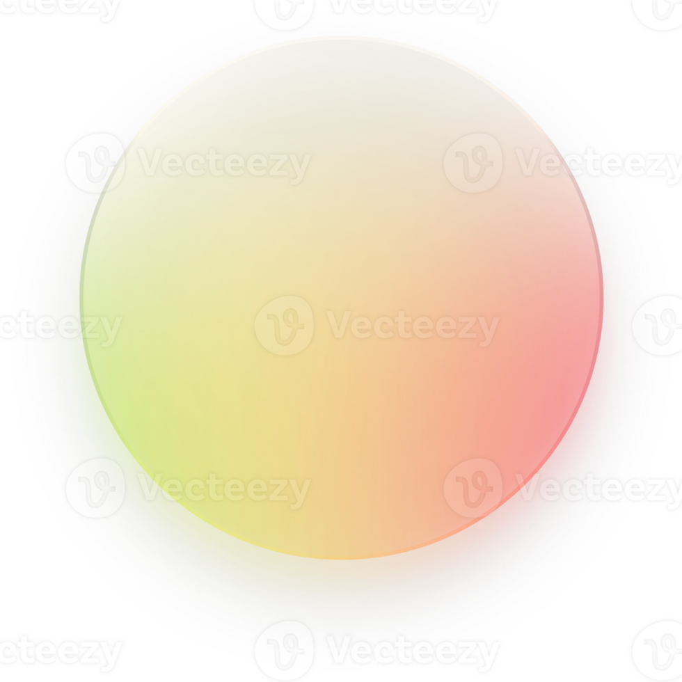 Circle Glass Effect Circle Rainbow Circle Gradient Round Circle Shape Transparent png