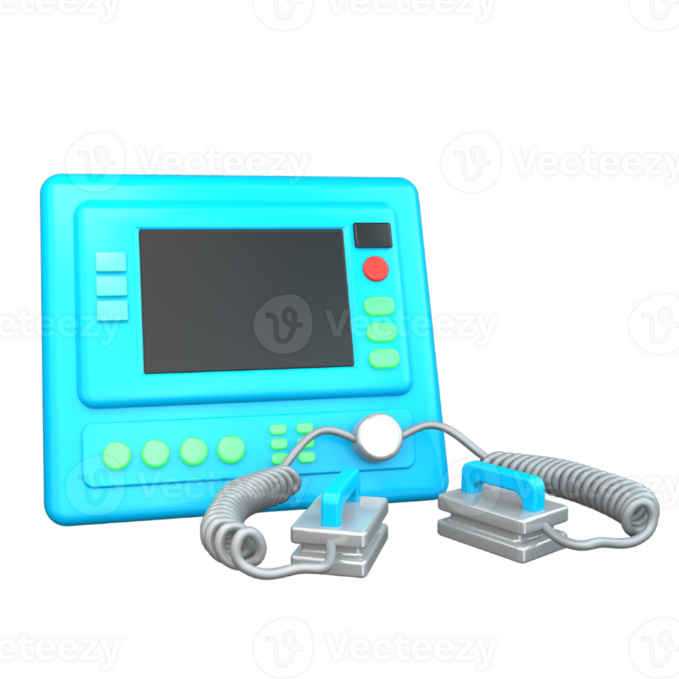 Defibrillator 3D Illustration png
