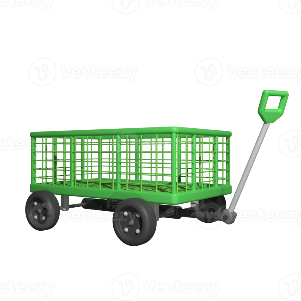 Garden Cart 3D Illustration png