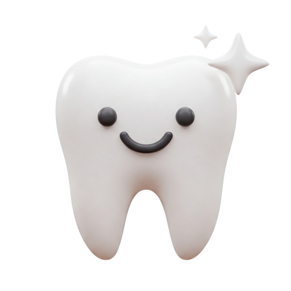 A tooth with a star on it png
