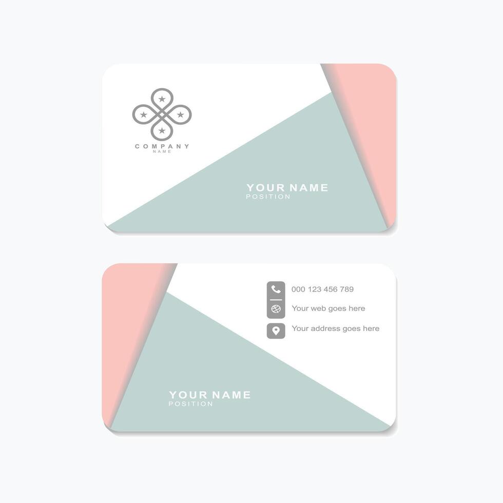 Elegant business card design for modern professionals seeking a clean and minimalist identity template vector