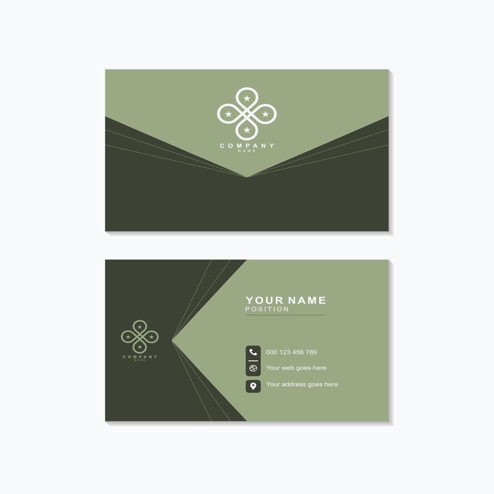 Elegant business card design template for professional branding and company identity presentation vector