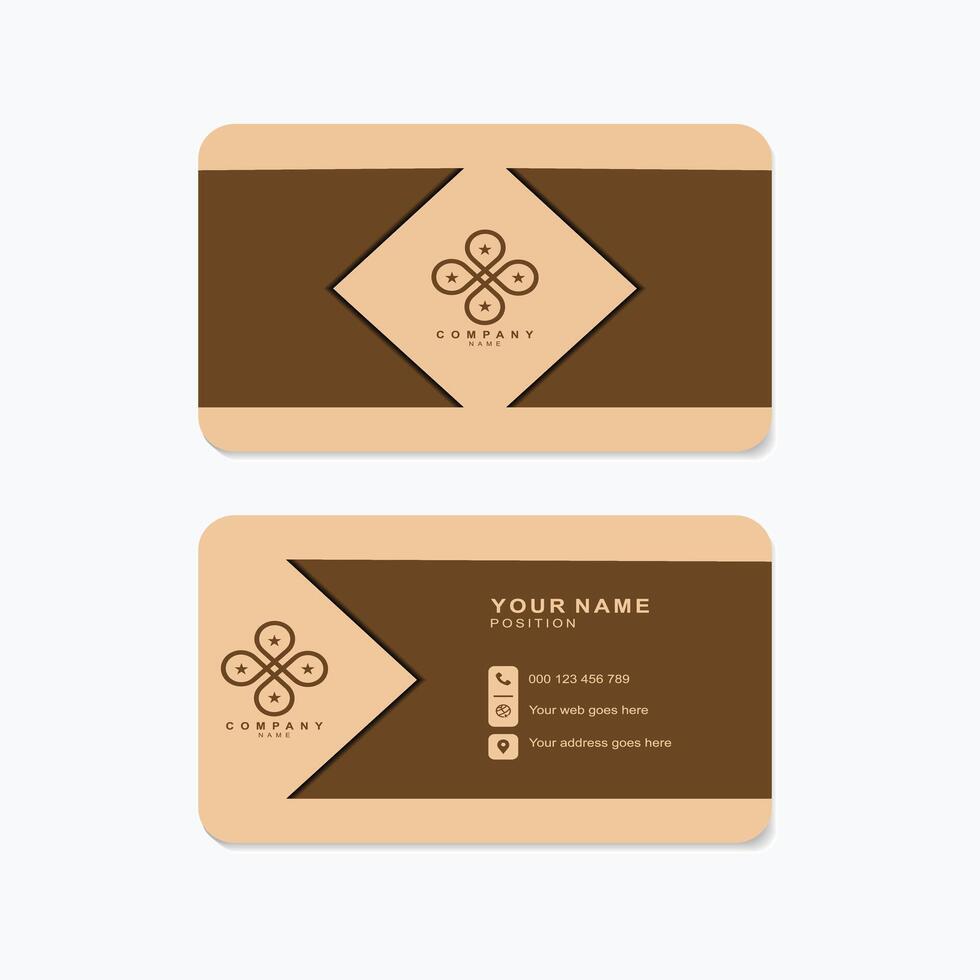 Elegant professional business card design template with logo and contact information display ready vector