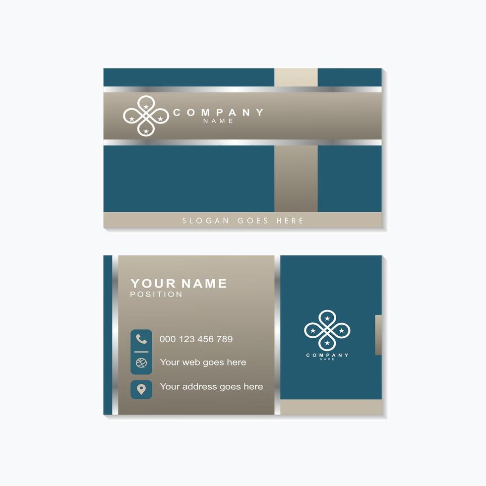 Elegant business card design template for branding and corporate identity projects now available for customization vector
