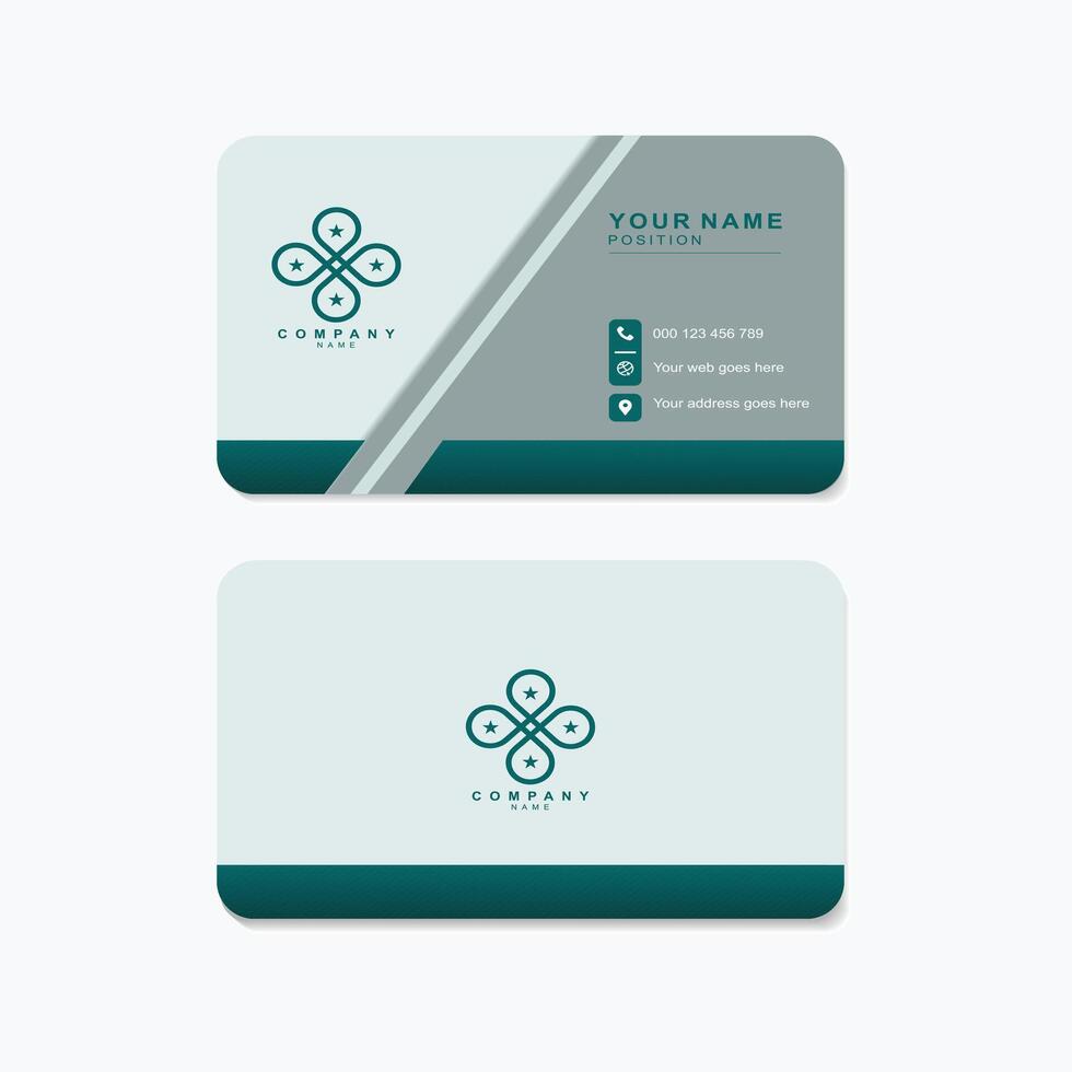 Modern professional business card design template for corporate identity and brand promotion needs vector