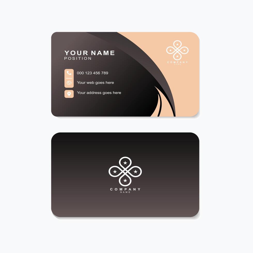 Modern business card design template for professional networking and company branding material needs vector