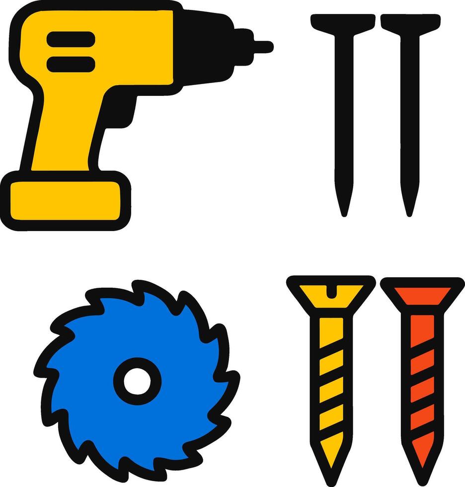 Essential tools for building and repairs vector