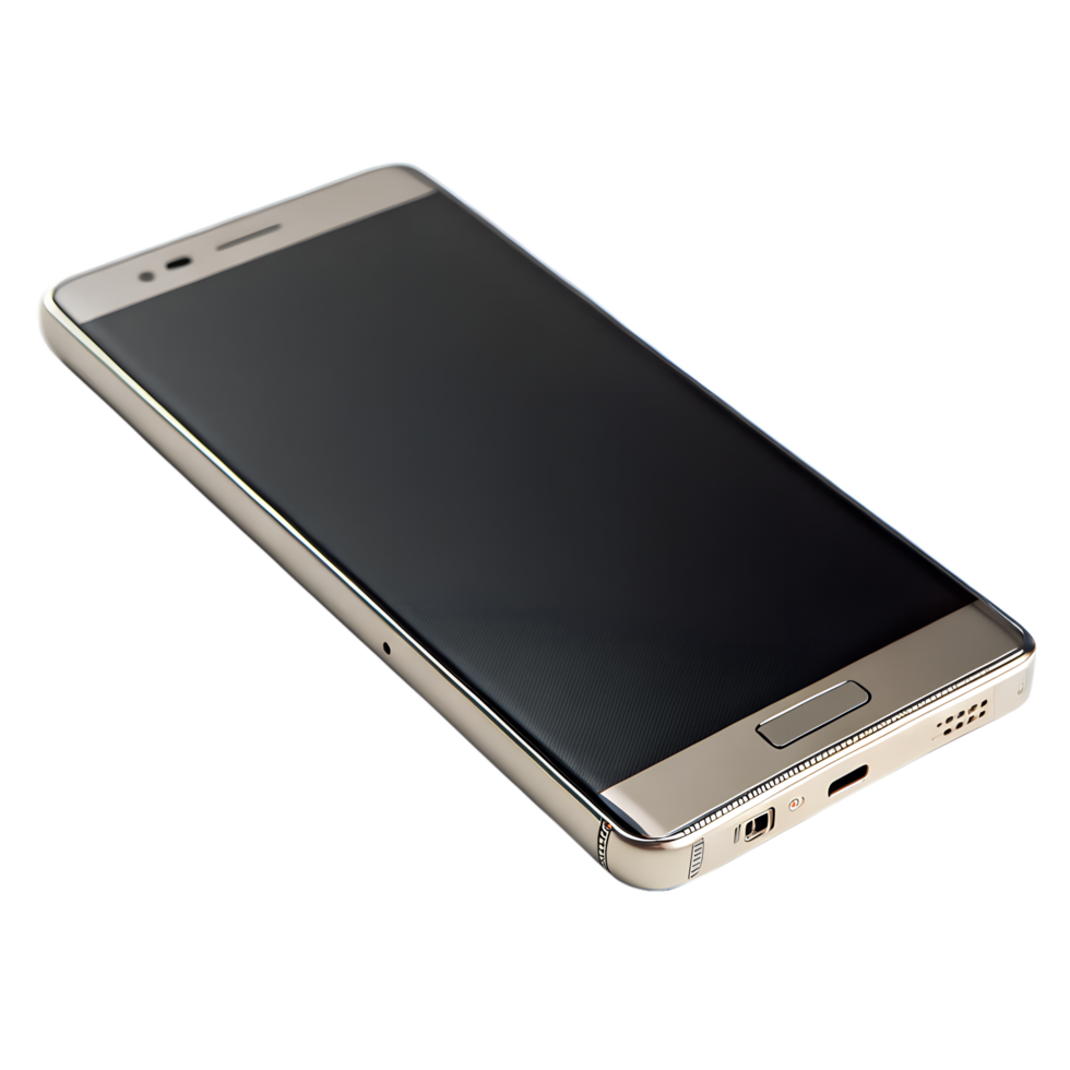 Modern Slim Smartphone with Touchscreen and Metallic Body for Daily Use png