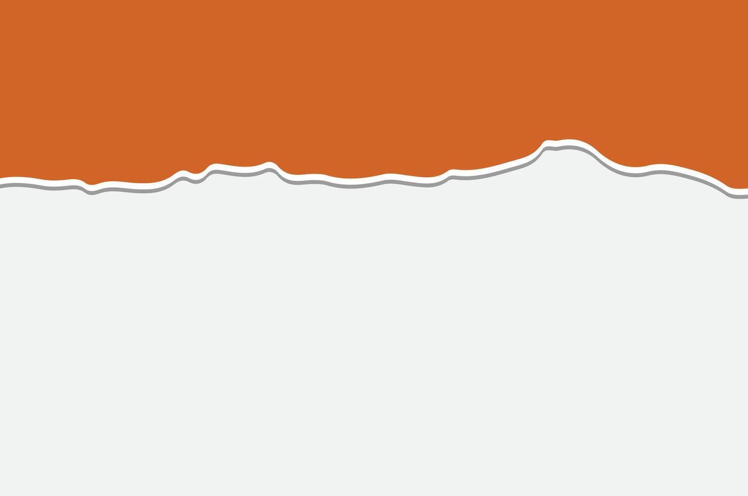 Ripped Orange Paper Border with Torn Edges vector